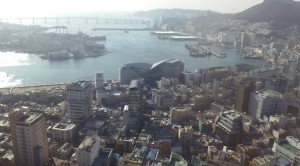 釜山タワーから見る釜山港